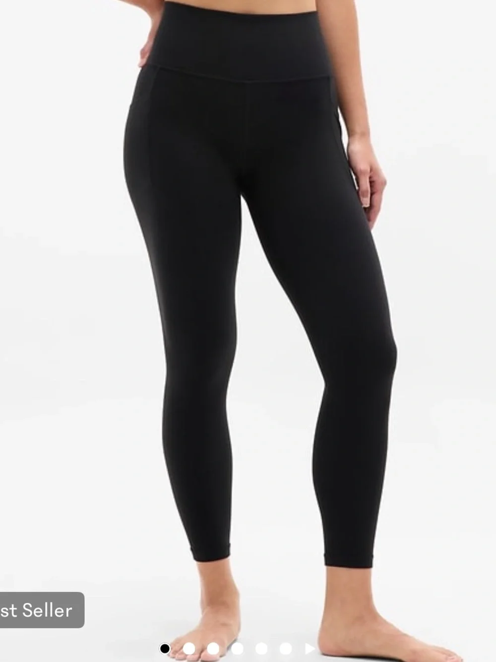 Athleta Black salutation stash 7/8 tight XS